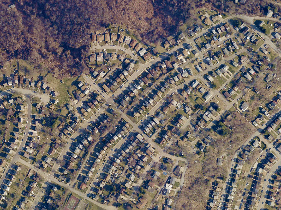 Aerial image of Dragoon Way within the Stanton Heights neighborhood