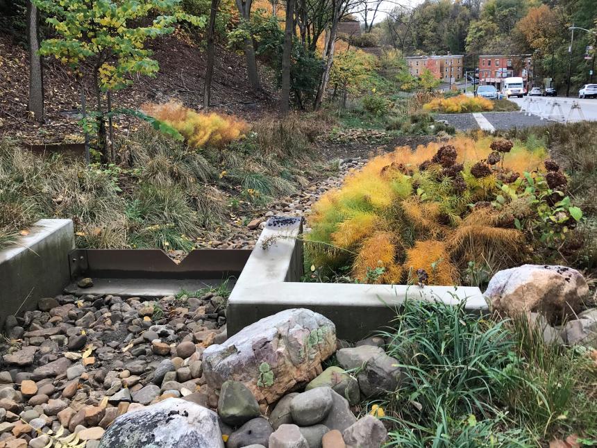 Our Centre and Herron stormwater project in the Hill District this fall.