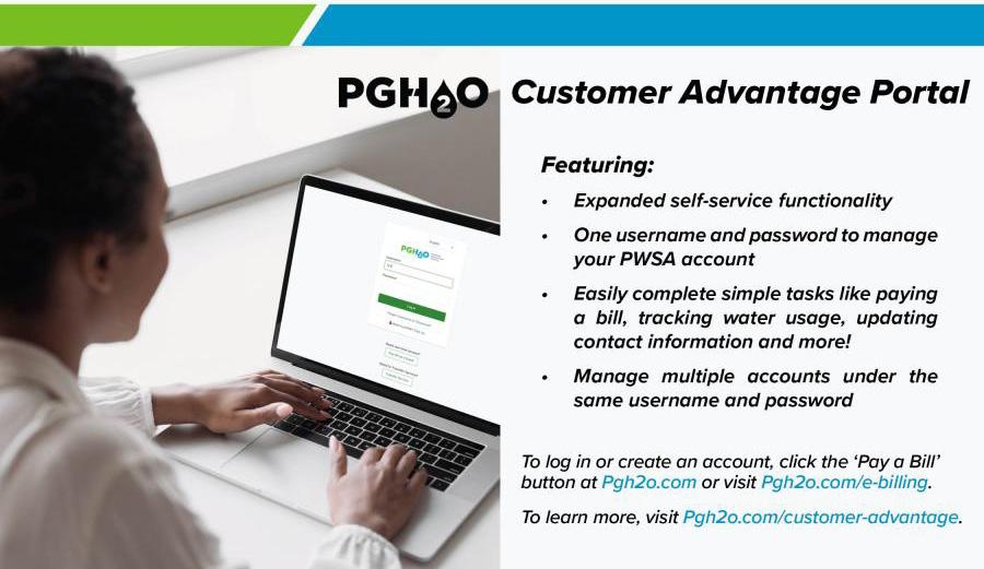 PWSA Customer Advantage Portal graphic
