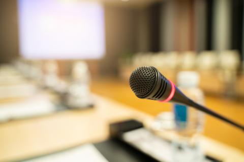 Microphone in a conference room