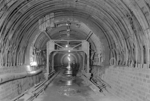 Historic photo Four Mile Run Trunk Relief Sewer circa 1935