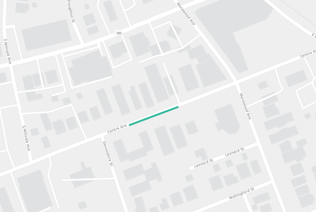 Centre Avenue Sewer Project map