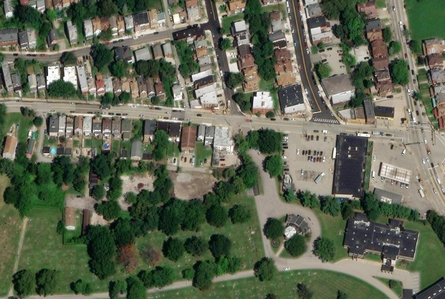 Aerial image of the neighborhood around Braywood Way