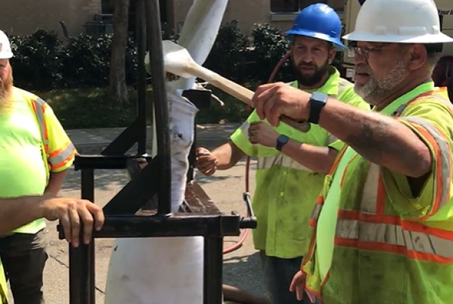 PWSA contractor crews rehabilitating a sewer