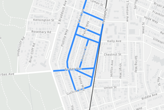 Point Breeze water main replacement area